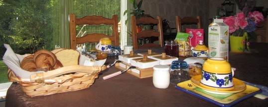 petit-dejeuner en chambre d'hote